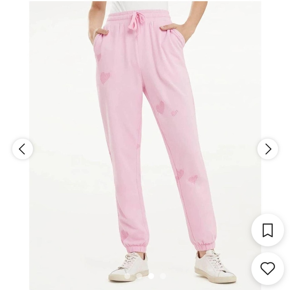 Splendid X National Breast Cancer Foundation Eternity Sweat set. Pink Heart set
